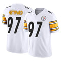 Vanessashop P.Steelers #97 Cameron Heyward Player White Limited Vapor F.U.S.E. Home Game Stitched Jerseys