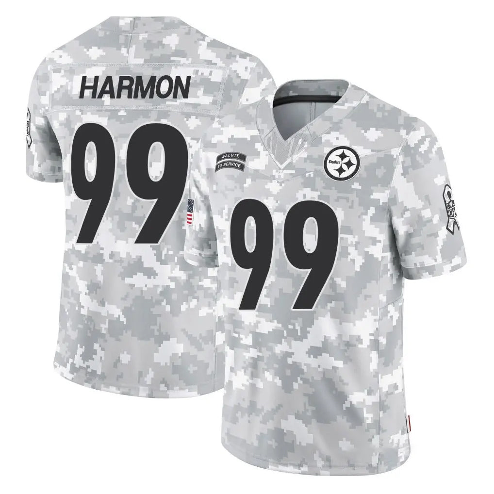 Vanessashop P.Steelers #99 Derrick Harmon Player Arctic Camo Limited Salute To Service Home Game Stitched Jerseys