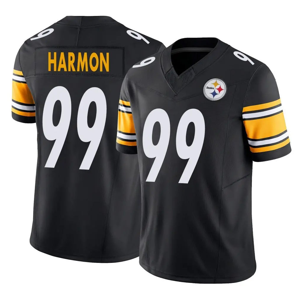 Vanessashop P.Steelers #99 Derrick Harmon Player Black Limited Vapor F.U.S.E. Home Game Stitched Jerseys