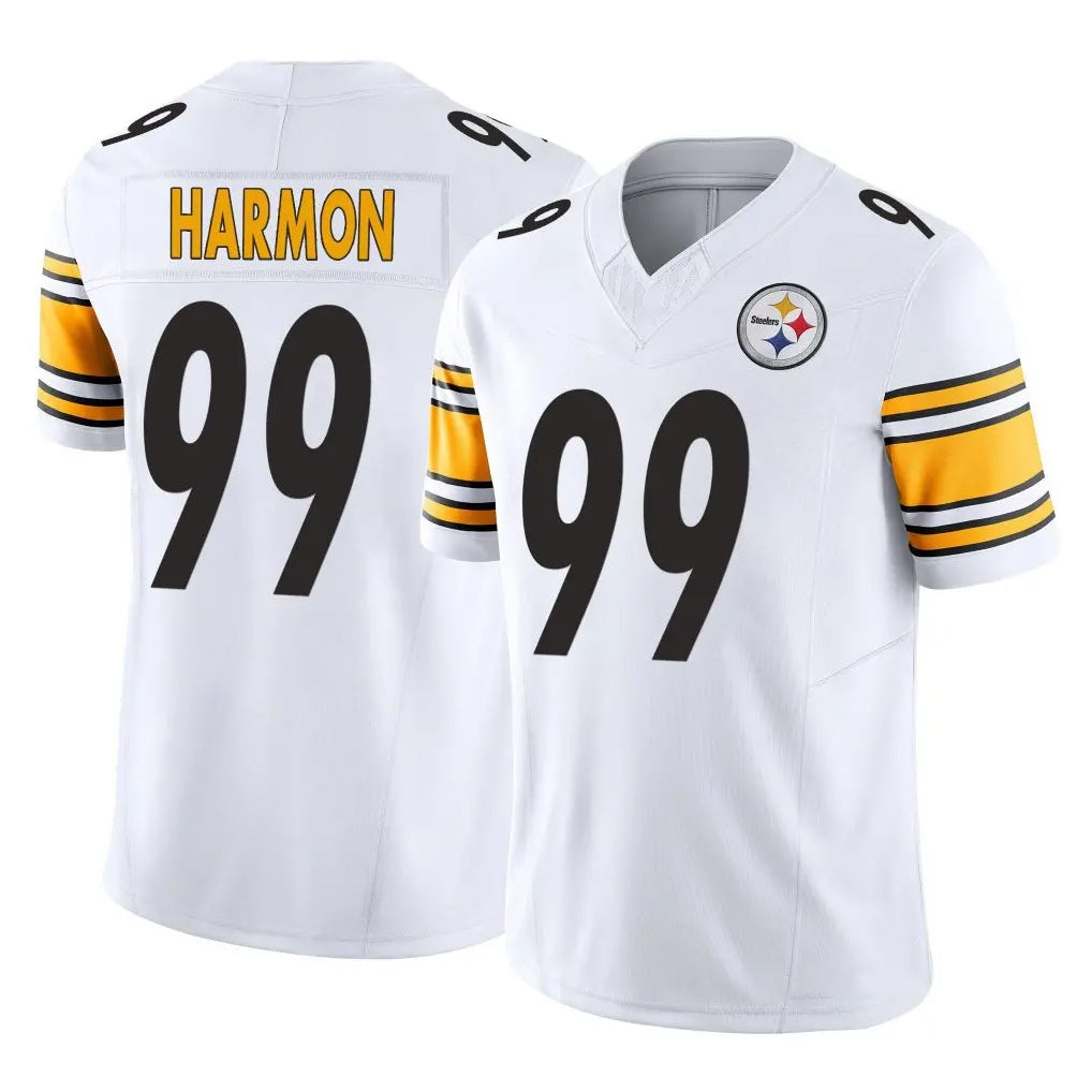 Vanessashop P.Steelers #99 Derrick Harmon Player White Limited Vapor F.U.S.E. Home Game Stitched Jerseys