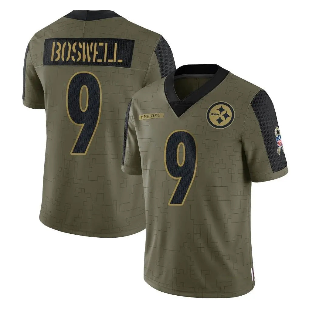 Vanessashop P.Steelers #9 Chris Boswell Player Olive Salute To Service Limited Game Stitched Jerseys