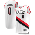 Vanessashop PT.Blazers #0 Damian Lillard Fanatics White Fast Break Replica Jerseys - Association Edition