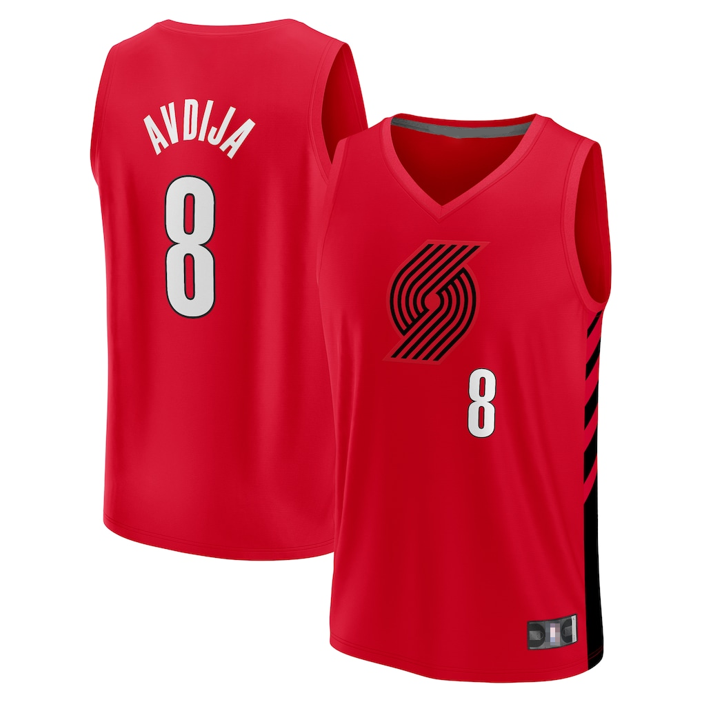 Vanessashop PT.Blazers #8 Deni Avdija Fanatics Red Fast Break Player Jerseys - Statement Edition