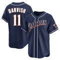 Vanessashop S.Diego Padres #11 Yu Darvish Player Navy Cooperstown Collection Limited Home Stitched Jerseys