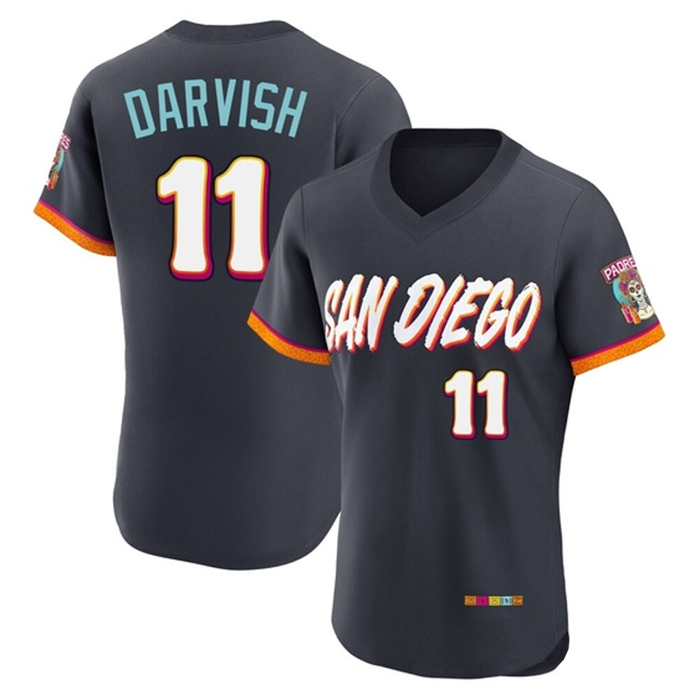 Vanessashop S.Diego Padres #11 Yu Darvish Player Obsidian 2026 City Connect Home Elite T-shirt Stitched Jerseys