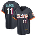 Vanessashop S.Diego Padres #11 Yu Darvish Player Obsidian 2026 City Connect Home Game T-shirt Stitched Jerseys