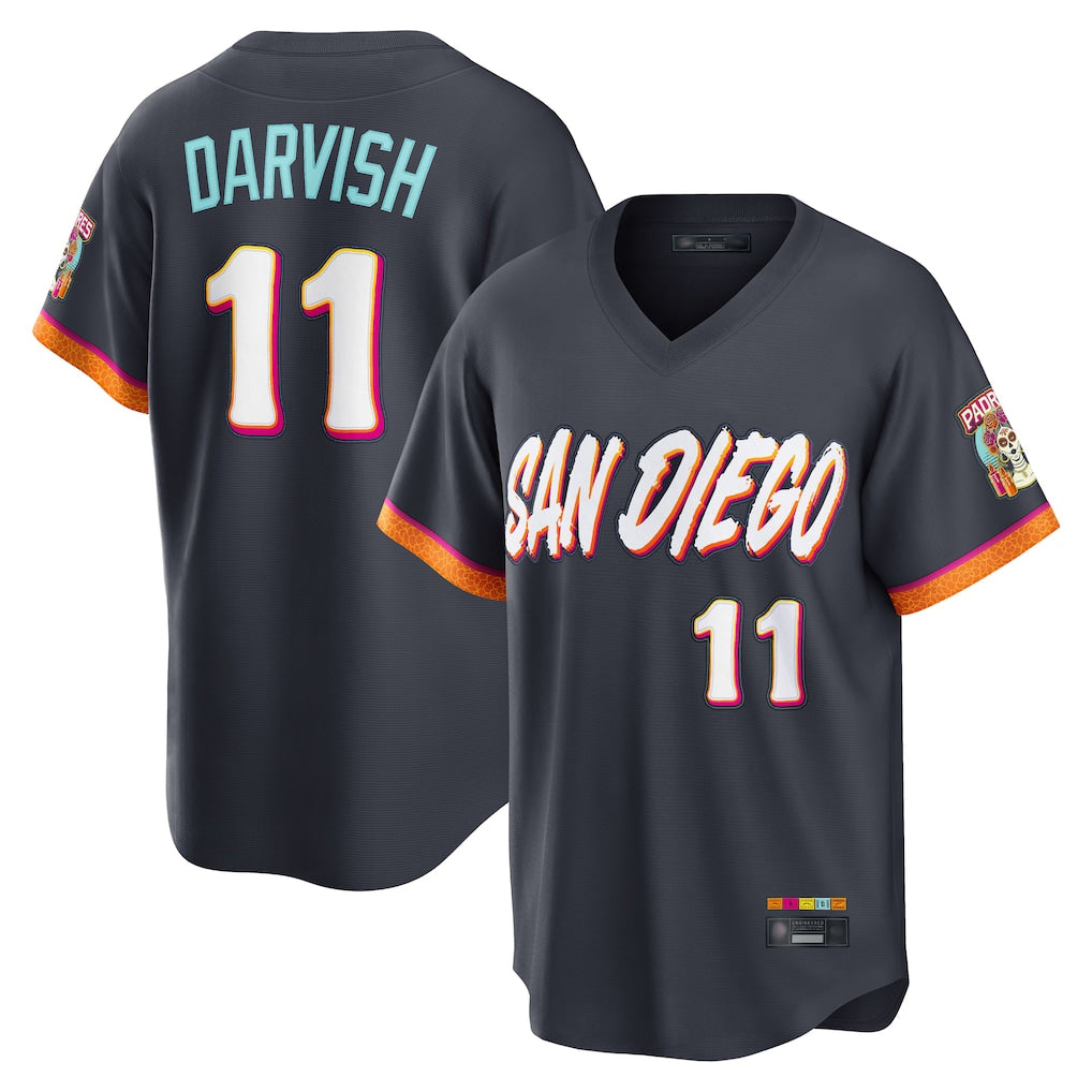 Vanessashop S.Diego Padres #11 Yu Darvish Player Obsidian 2026 City Connect Home Game T-shirt Stitched Jerseys