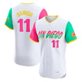 Vanessashop S.Diego Padres #11 Yu Darvish Player White City Connect Home Limited Elite Stitched Jerseys