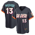 Vanessashop S.Diego Padres #13 Manny Machado Player Obsidian 2026 City Connect Home Game T-shirt Stitched Jerseys