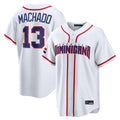 Vanessashop S.Diego Padres #13 Manny Machado Player White 2026 World Classic Home Limited Stitched Jerseys