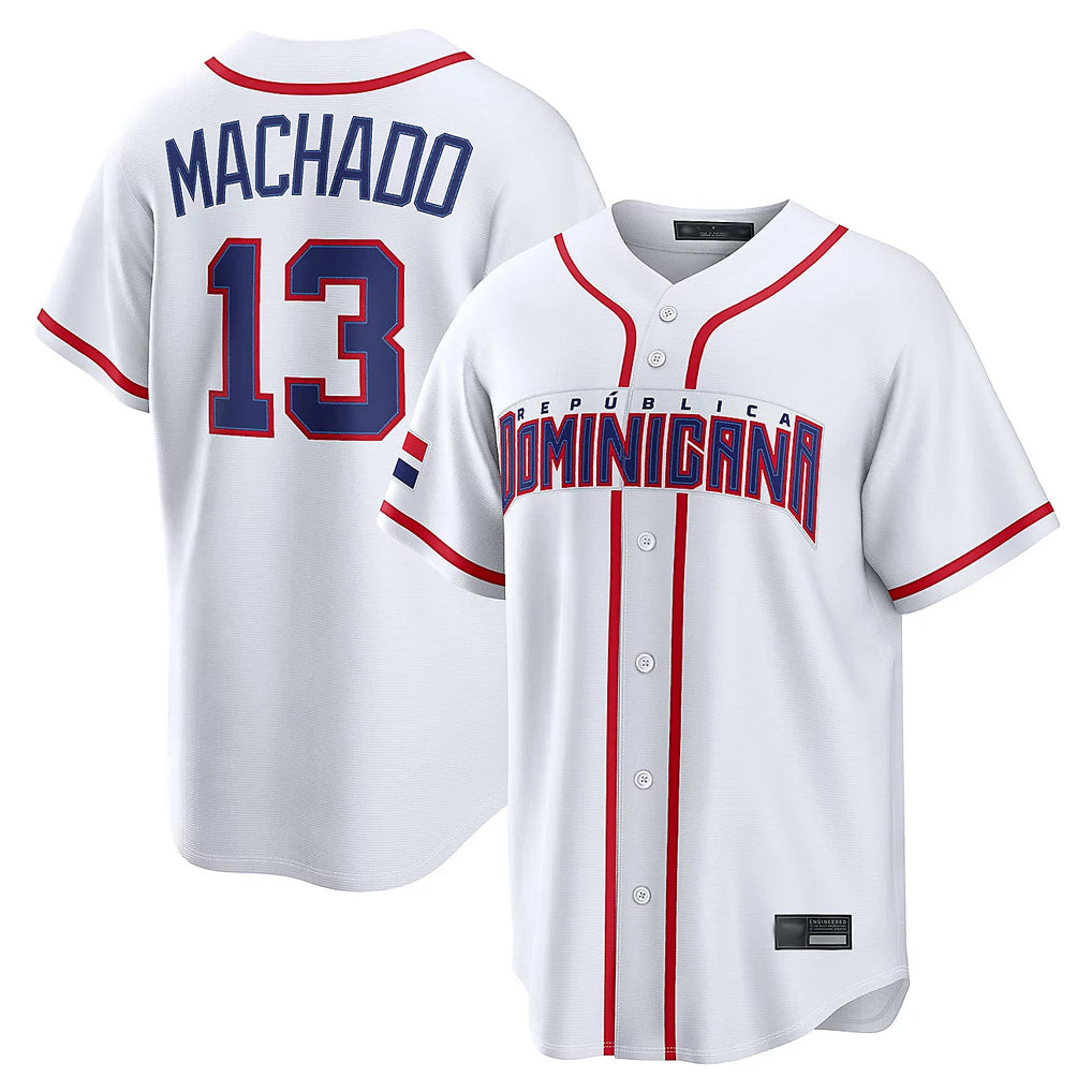 Vanessashop S.Diego Padres #13 Manny Machado Player White 2026 World Classic Home Limited Stitched Jerseys