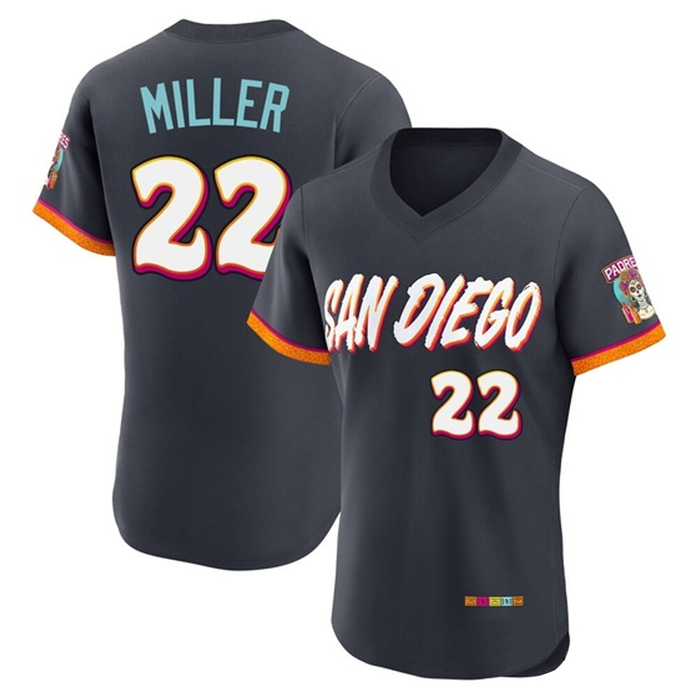 Vanessashop S.Diego Padres #22 Mason Miller Player Obsidian 2026 City Connect Home Limited Elite T-shirt Stitched Jerseys
