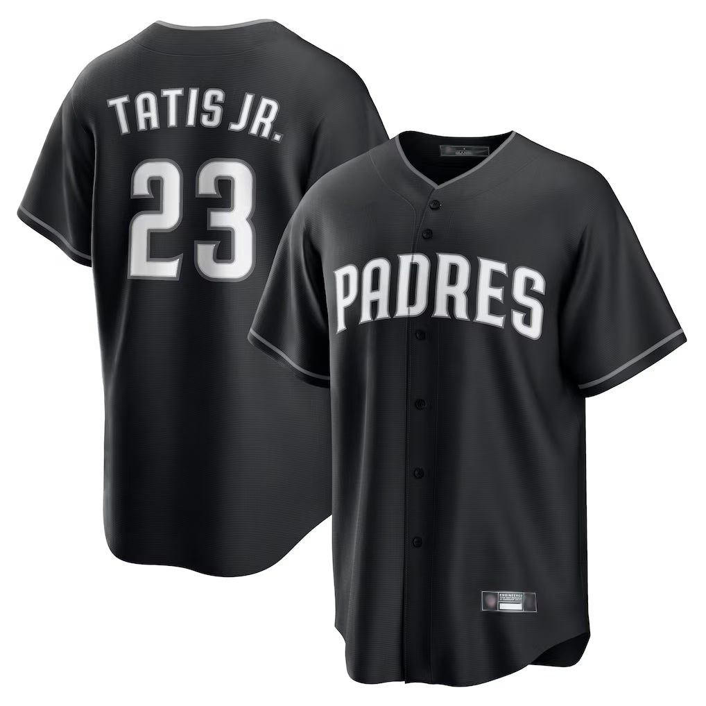 Vanessashop S.Diego Padres #23 Fernando Tatis Jr Player Black Home Game Stitched Jerseys