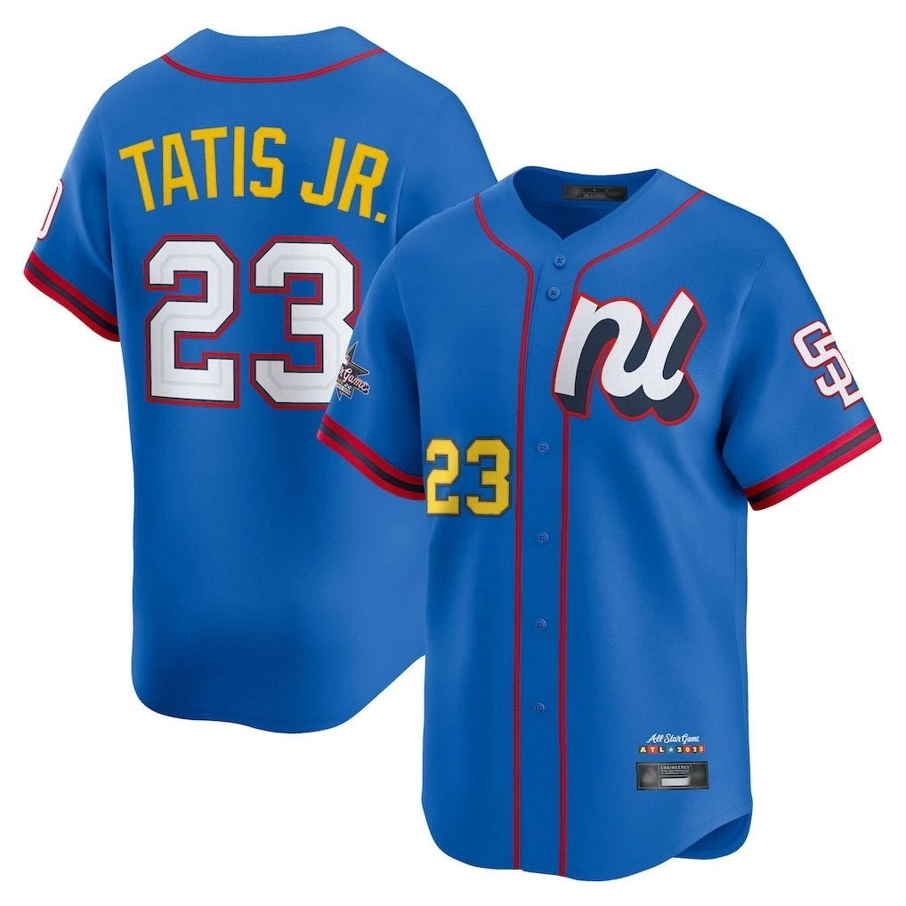 Vanessashop S.Diego Padres #23 Fernando Tatis Jr Player Blue National League All-Star Game Limited Stitched Jerseys