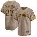 Vanessashop S.Diego Padres #27 Nick Pivetta Player Khaki Home Limited Stitched Jerseys