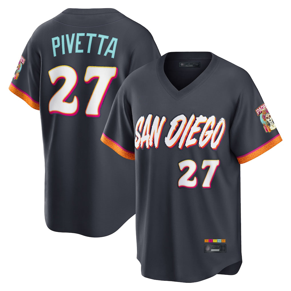 Vanessashop S.Diego Padres #27 Nick Pivetta Player Obsidian 2026 City Connect Home Limited T-shirt Stitched Jerseys