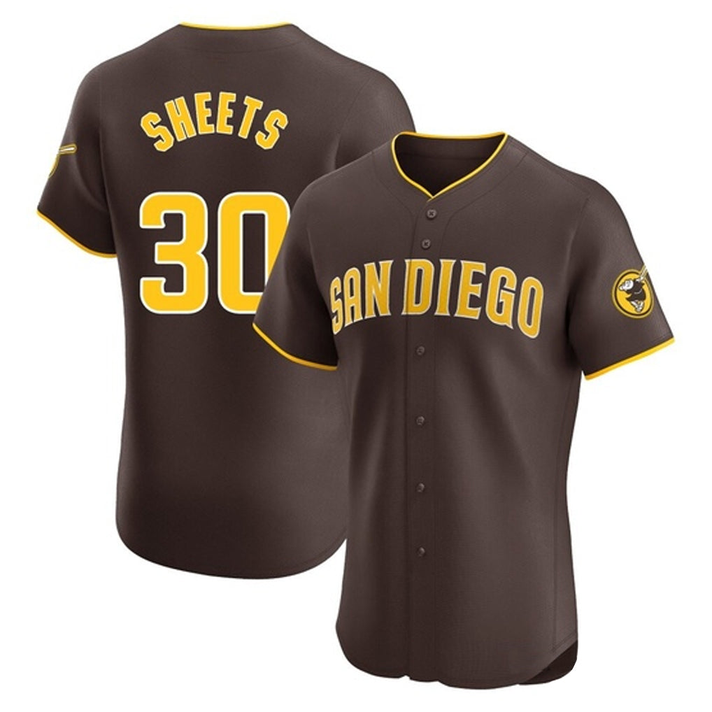 Vanessashop S.Diego Padres #30 Gavin Sheets Player Brown Home Limited Elite Stitched Jerseys