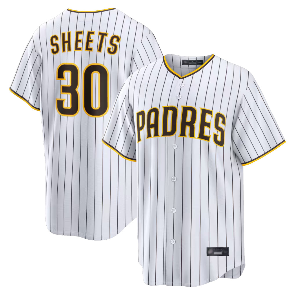 Vanessashop S.Diego Padres #30 Gavin Sheets Player White Home Limited Game Stitched Jerseys