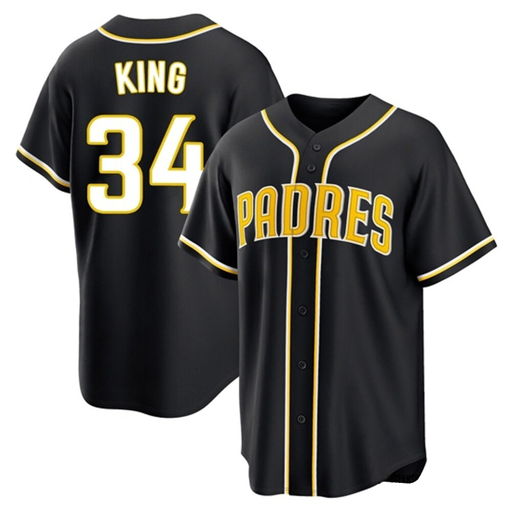Vanessashop S.Diego Padres #34 Michael King Player Black 2026 Fashion Home Stitched Jerseys