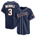 Vanessashop S.Diego Padres #3 Jackson Merrill Player Navy Cooperstown Collection Limited Home Stitched Jerseys