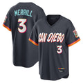 Vanessashop S.Diego Padres #3 Jackson Merrill Player Obsidian 2026 City Connect Home Limited T-shirt Stitched Jerseys