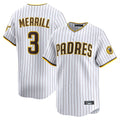 Vanessashop S.Diego Padres #3 Jackson Merrill Player White Home Limited Stitched Jerseys
