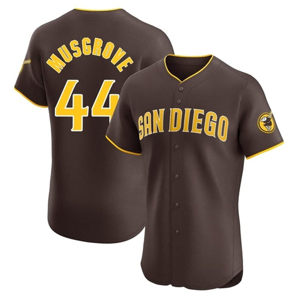 Vanessashop S.Diego Padres #44 Joe Musgrove Player Brown Home Limited Elite Stitched Jerseys