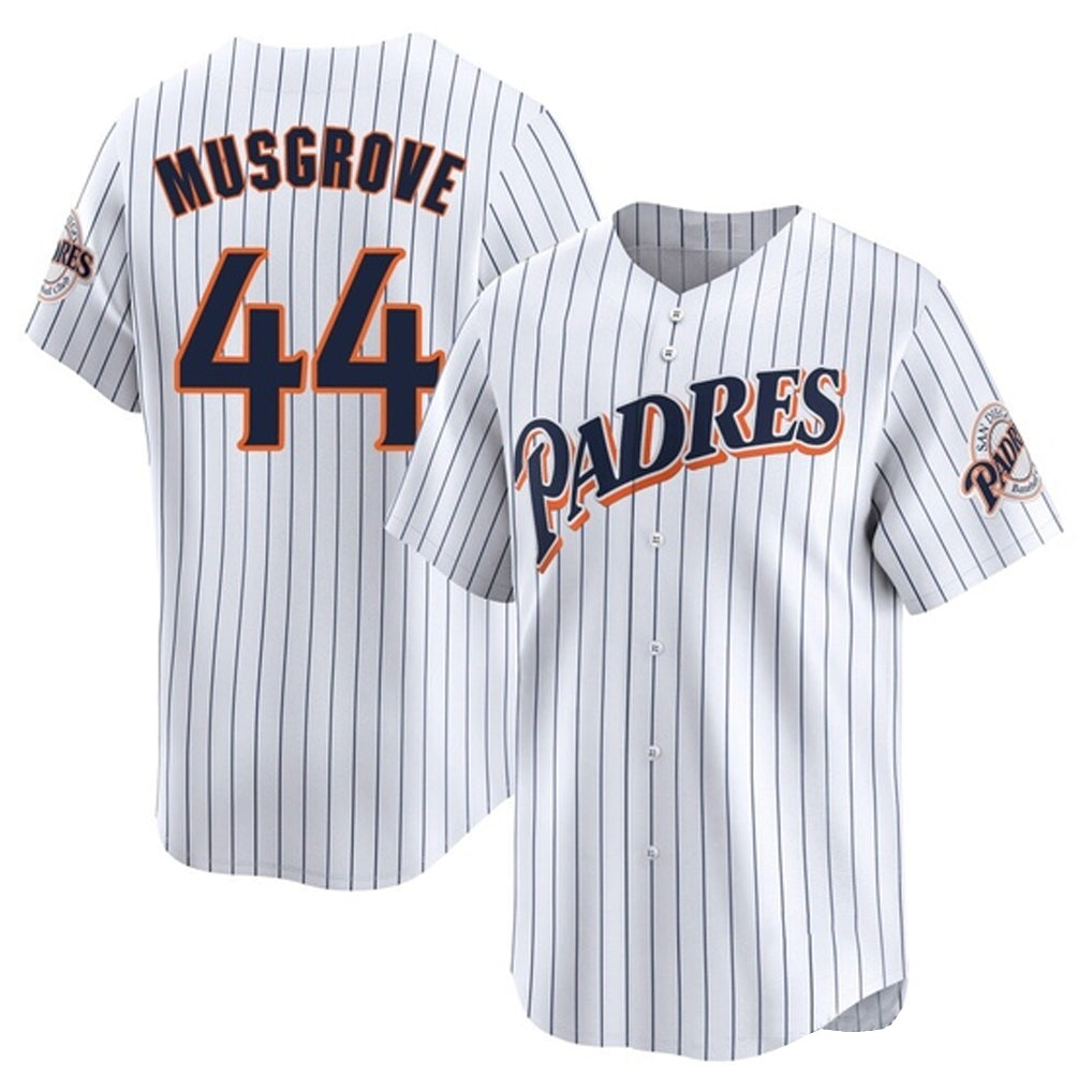 Vanessashop S.Diego Padres #44 Joe Musgrove Player White Cooperstown Collection Limited Home Stitched Jerseys