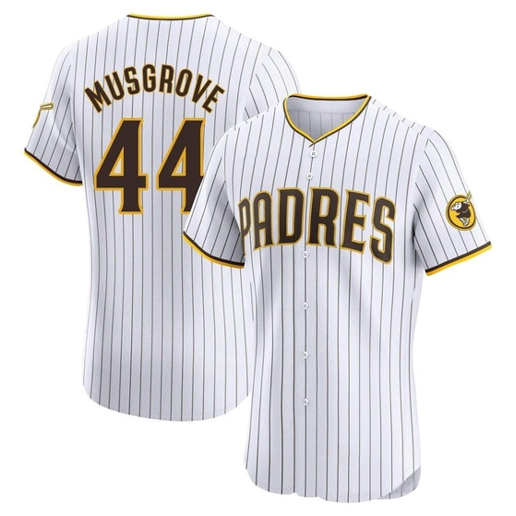 Vanessashop S.Diego Padres #44 Joe Musgrove Player White Home Limited Elite Stitched Jerseys