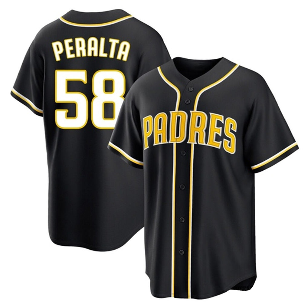 Vanessashop S.Diego Padres #58 Wandy Peralta Player Black 2026 Fashion Home Stitched Jerseys