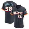 Vanessashop S.Diego Padres #58 Wandy Peralta Player Obsidian 2026 City Connect Home Limited Elite T-shirt Stitched Jerseys