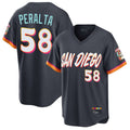 Vanessashop S.Diego Padres #58 Wandy Peralta Player Obsidian 2026 City Connect Home Limited T-shirt Stitched Jerseys