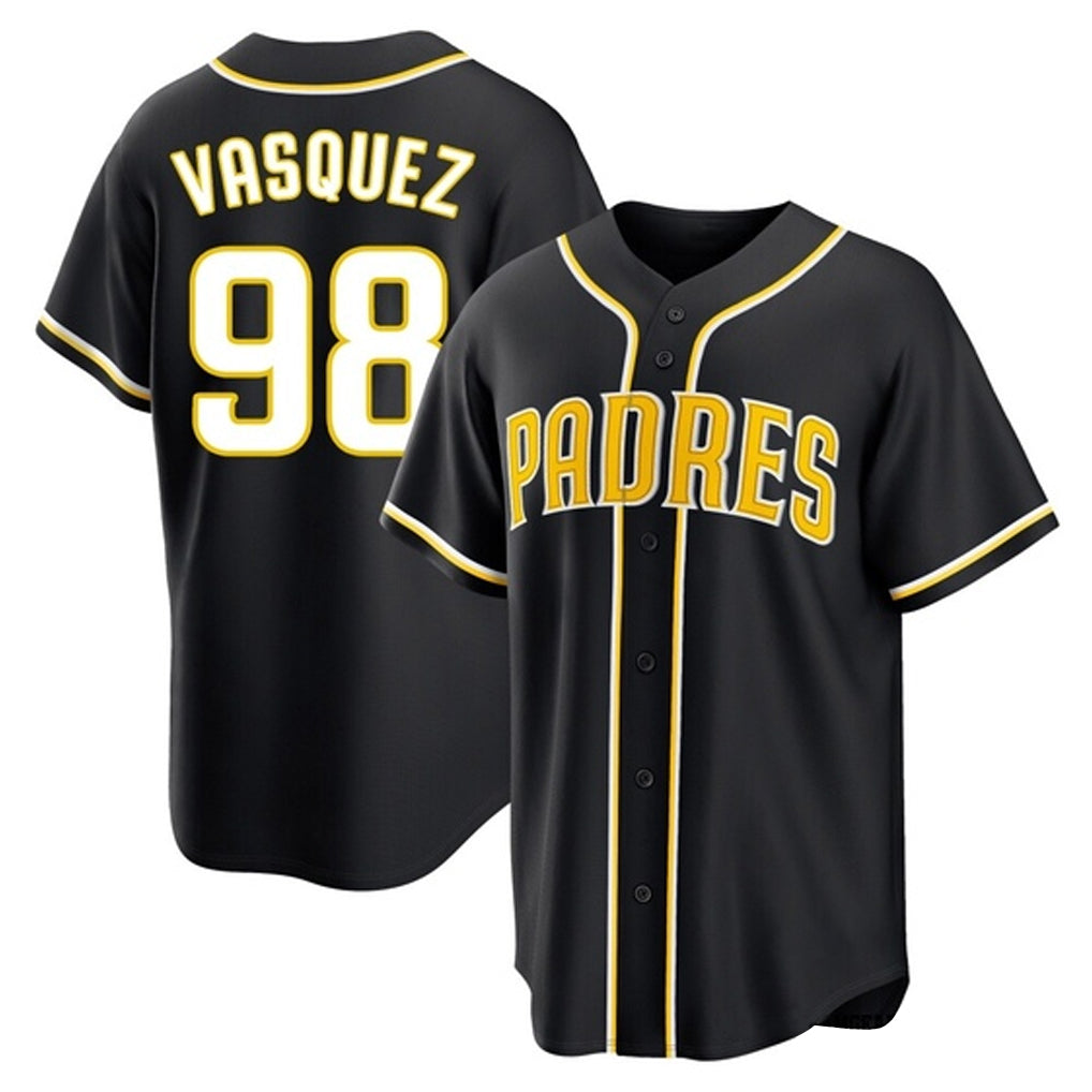 Vanessashop S.Diego Padres #98 Randy Vasquez Player Black 2026 Fashion Home Stitched Jerseys