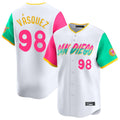 Vanessashop S.Diego Padres #98 Randy Vasquez Player White City Connect Home Limited Stitched Jerseys