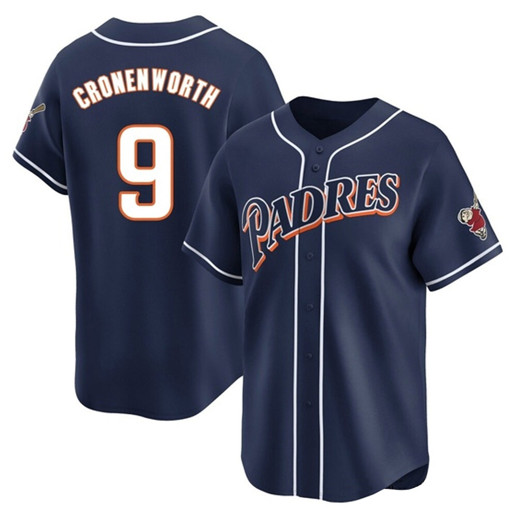 Vanessashop S.Diego Padres #9 Jake Cronenworth Player Navy Cooperstown Collection Limited Home Stitched Jerseys