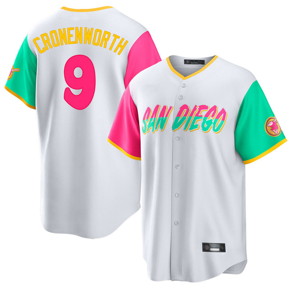 Vanessashop S.Diego Padres #9 Jake Cronenworth Player White City Connect Home Game Stitched Jerseys