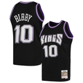 Vanessashop S.Kings #10 Mike Bibby Mitchell & Ness Black Hardwood Classics Swingman Jerseys