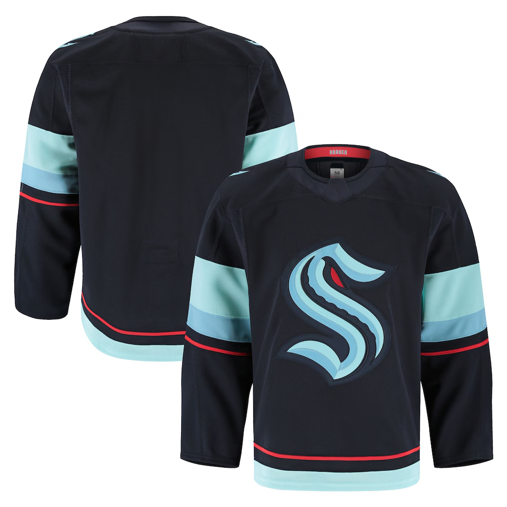 Vanessashop S.Kraken Deep Sea Blue Home Authentic Pro Jerseys