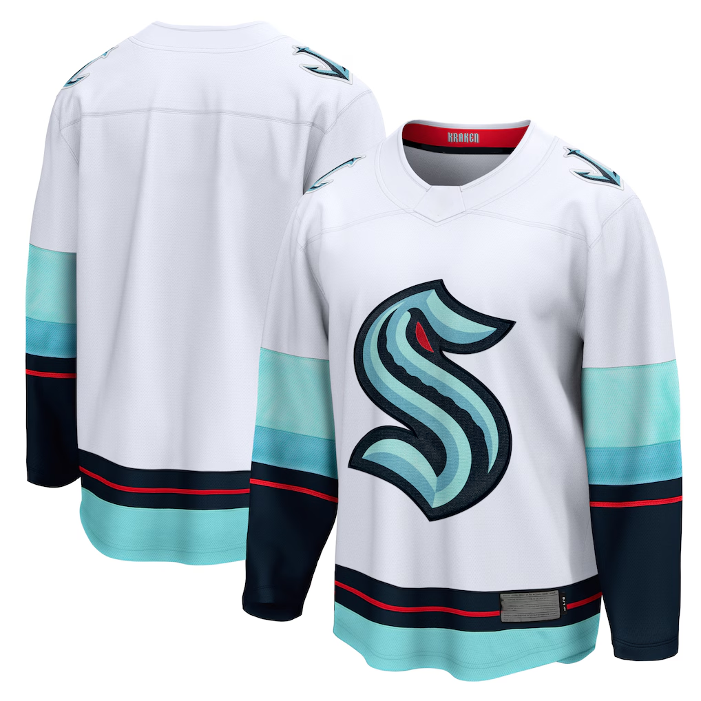 Vanessashop S.Kraken White Away Breakaway Jerseys