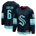 Vanessashop S.Kraken #6 Adam Larsson Deep Sea Blue Home Breakaway Player Jerseys