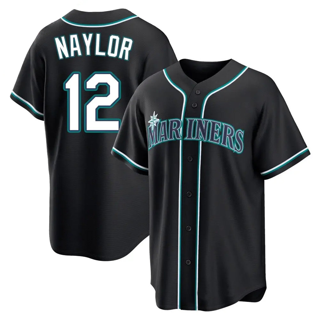 Vanessashop  S.Mariners #12 Josh Naylor Player Black Fashion Home Limited Stitched Jerseys
