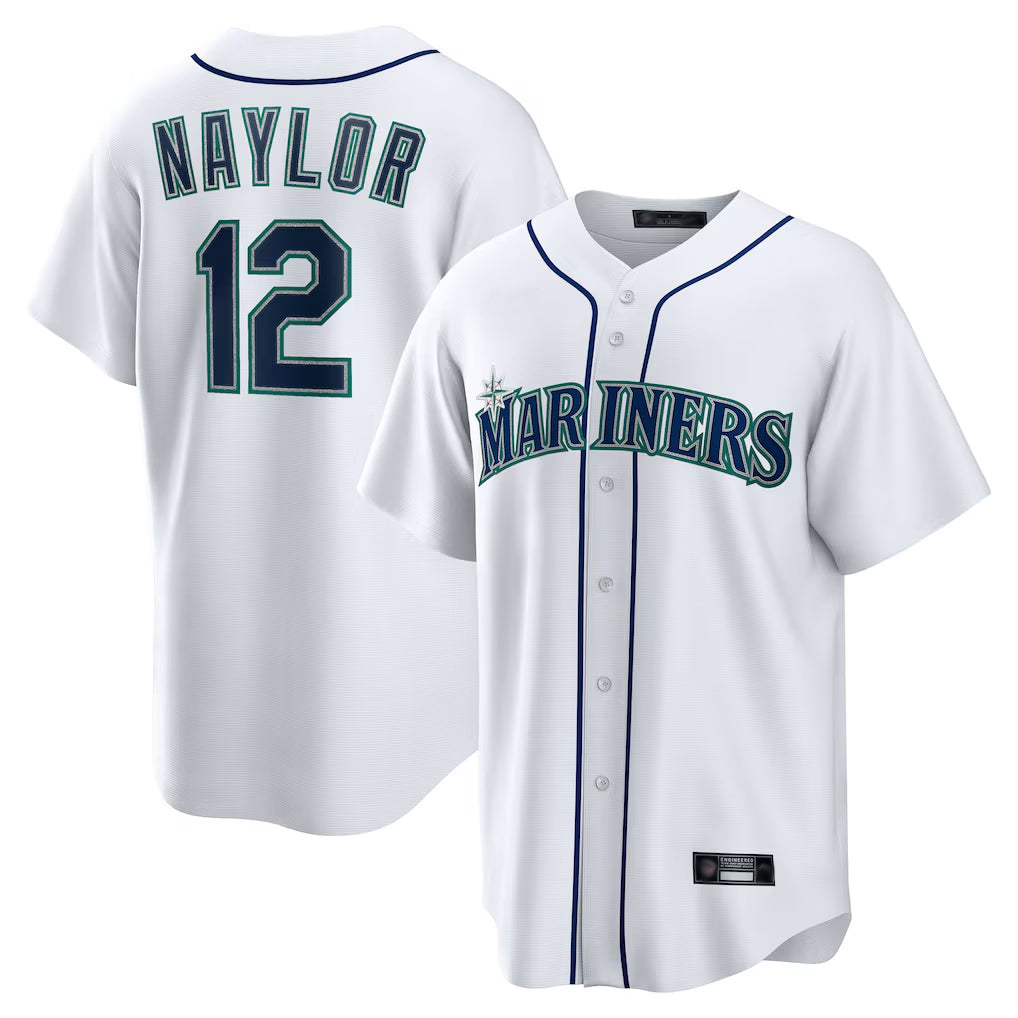Vanessashop  S.Mariners #12 Josh Naylor Player White Home Game Stitched Jerseys