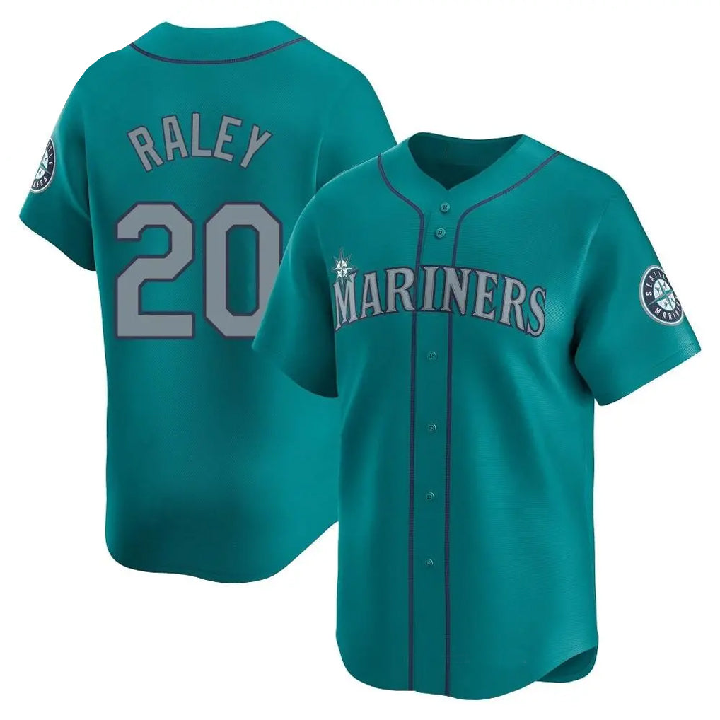 Vanessashop  S.Mariners #20 Luke Raley Player Teal Home Limited Stitched Jerseys