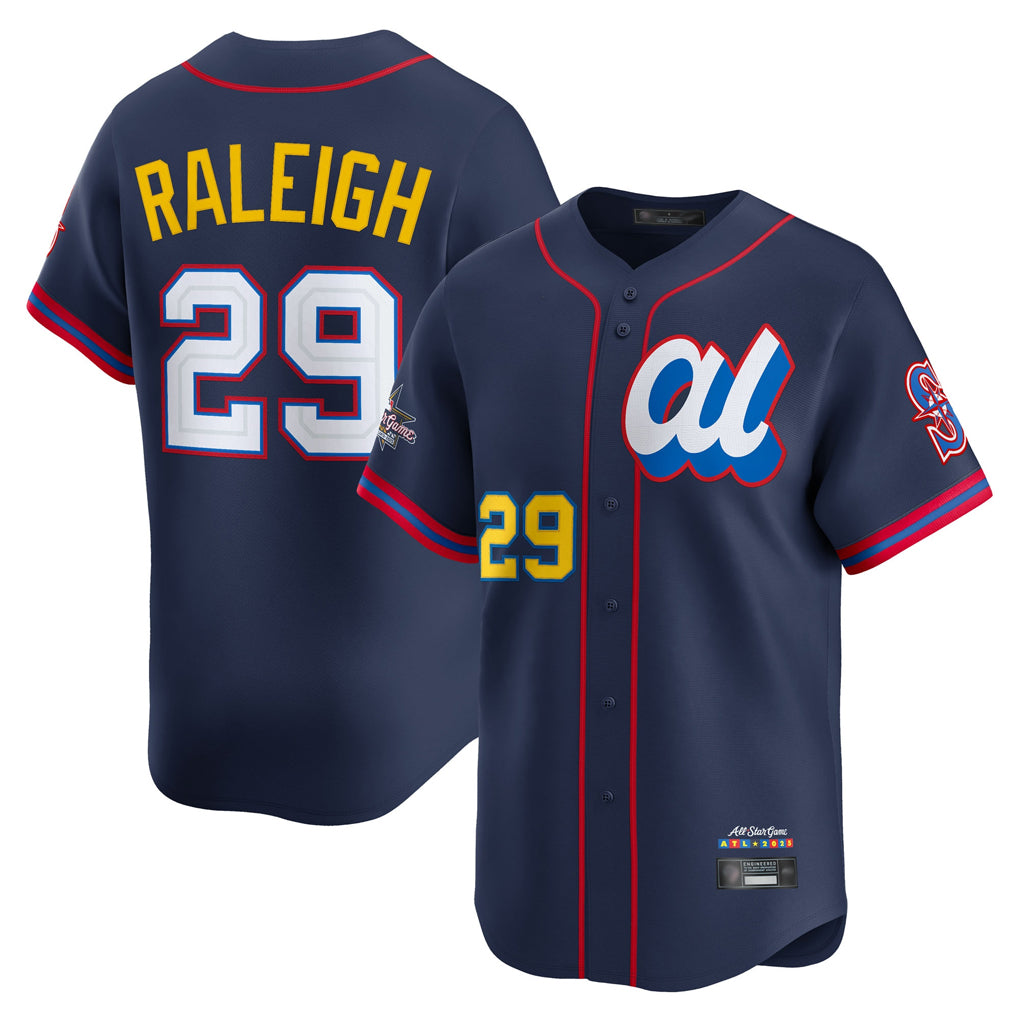 Vanessashop  S.Mariners #29 Cal Raleigh Player Navy American League All-Star Edition Limited Stitched Jerseys