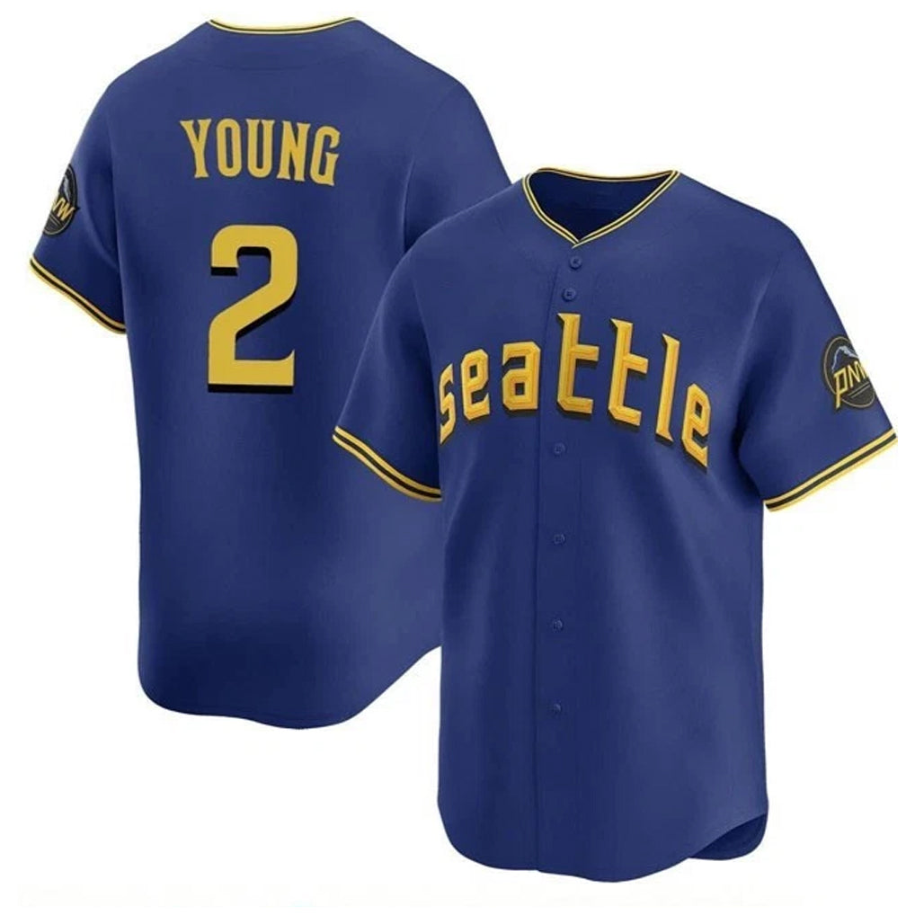Vanessashop  S.Mariners #2 Cole Young Player Royal City Connect Home Limited Stitched Jerseys
