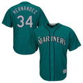 Vanessashop  S.Mariners #34 Felix Hernandez Player Teal Majestic Cool Base Limited Stitched Jerseys
