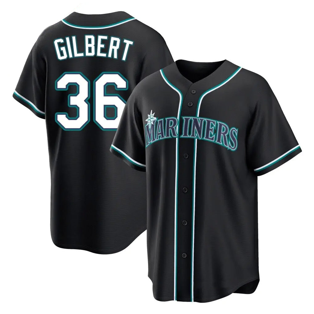 Vanessashop  S.Mariners #36 Logan Gilbert Player Black Fashion Home Limited Stitched Jerseys