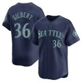 Vanessashop  S.Mariners #36 Logan Gilbert Player Navy Home Limited Stitched Jerseys