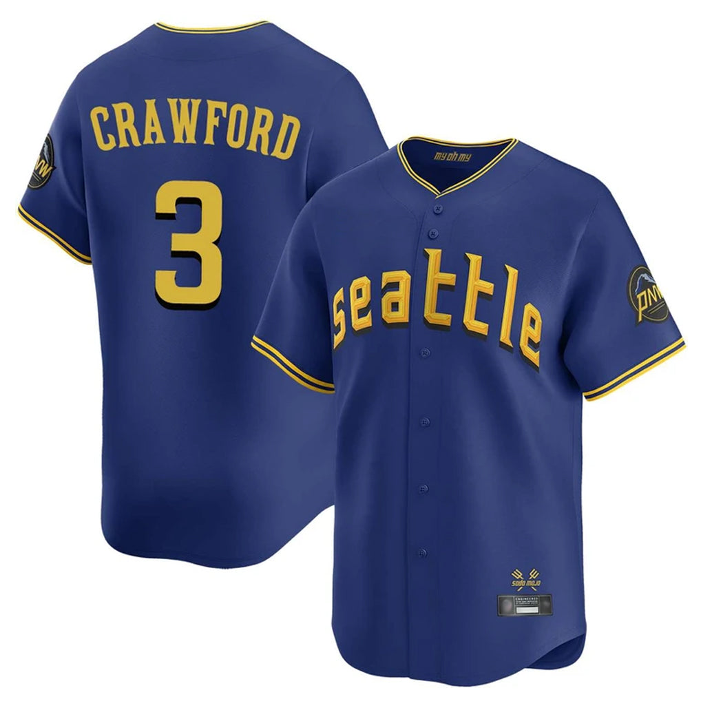 Vanessashop  S.Mariners #3 J.P. Crawford Player Royal City Connect Home Limited Stitched Jerseys