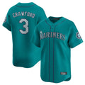 Vanessashop  S.Mariners #3 J.P. Crawford Player Teal Home Limited Stitched Jerseys